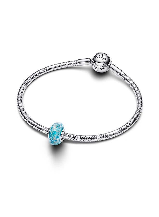 PANDORA Turquoise Murano Glass & Glitter Charm - Image 4