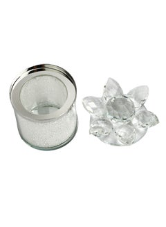 Generic Crystal Container with Lid, Fancy Lotus Storage Container for Ramadan Decoration, Home Décor, Glass Jar for Kitchen Storage, Crystals and Stones Storage Container, Candy Jar for Office  - Image 3