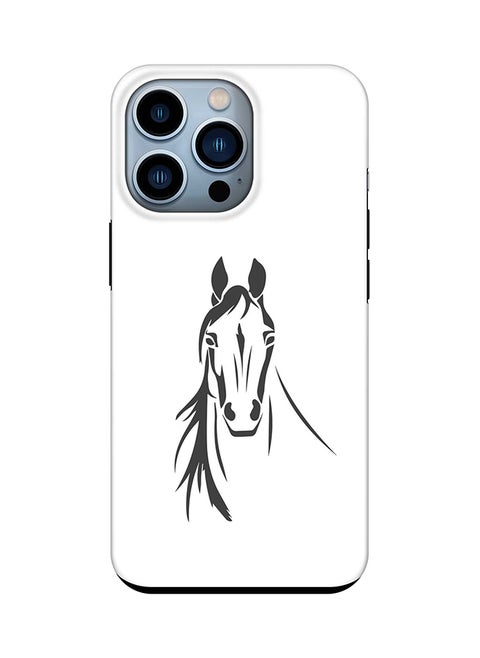 Tough Pro Series Case for Apple iPhone 14 Pro Dual Layer hybrid PC & TPU Customized Mobile Cover Shield with inner TPU protection Matte Finish - Arabian Stallion