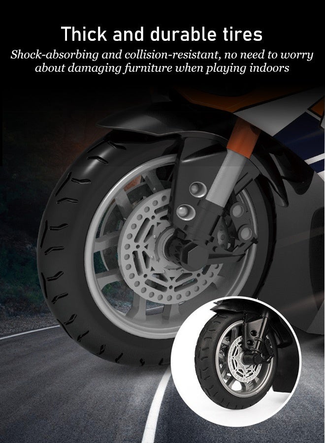 high speed toy motorbike with handle, Children's remote control motorcycle, birthday hobby remote control motorbike toys, equal scale reduction, suitable for 5-12 years old boys and girls racing toys - Image 5