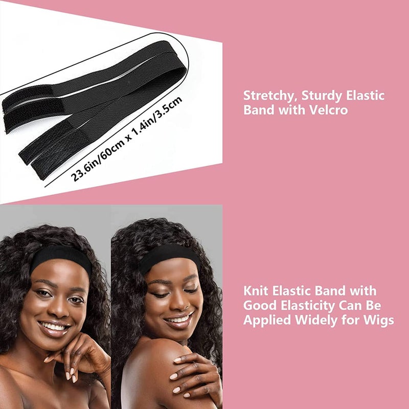 Goiple 11 PCS Wig Kit for Lace Front Wigs for Beginners, Hair Wax Stick Lace Melting Elastic Band for Wigs, Edge Laying Scarf, Eyebrow Razor, Tweezer, Edge Brush, Wig Band, Mini Scissor, Comb (Black) - Image 4