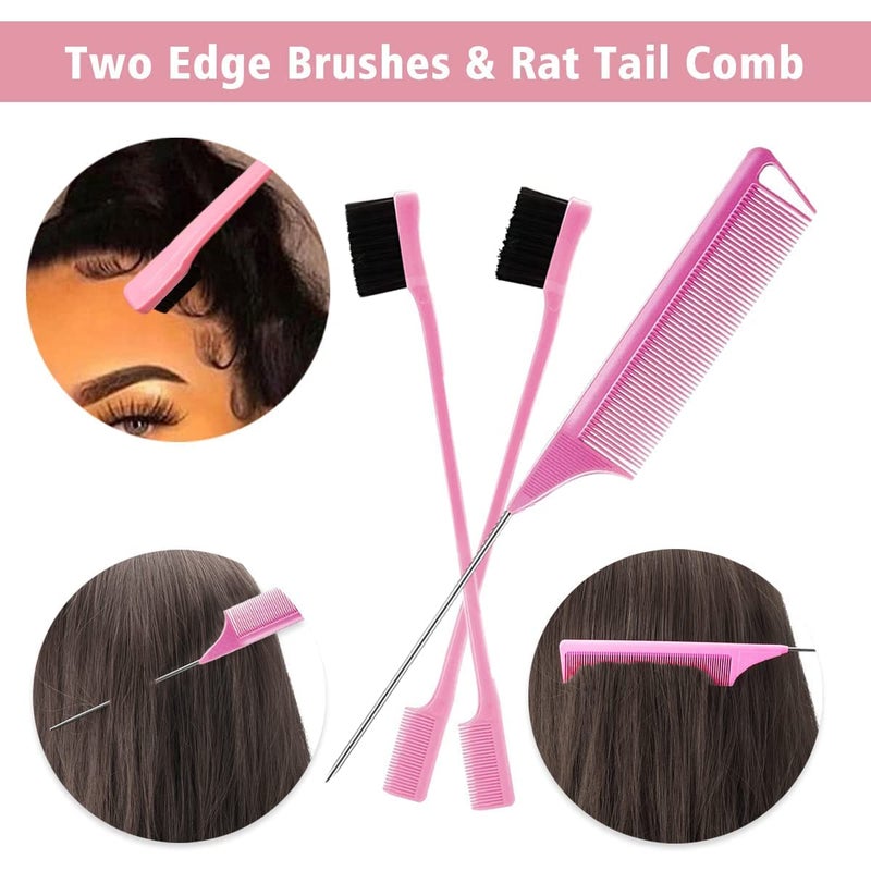 Goiple 11 PCS Wig Kit for Lace Front Wigs for Beginners, Hair Wax Stick Lace Melting Elastic Band for Wigs, Edge Laying Scarf, Eyebrow Razor, Tweezer, Edge Brush, Wig Band, Mini Scissor, Comb (Black) - Image 5