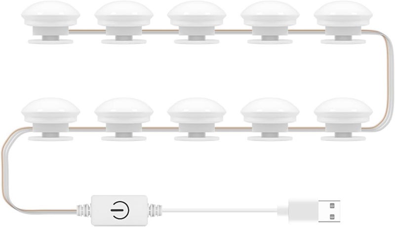 مصباح زينة بمرآة LED قابل للتعديل باللمس، يدعم الوصول عبر USB، يسهل عملية وضع المكياج (2 قطعة، 6 قطعة، 10 قطعة، 14 قطعة، خيارات متعددة، 6 مصابيح) - Image 2