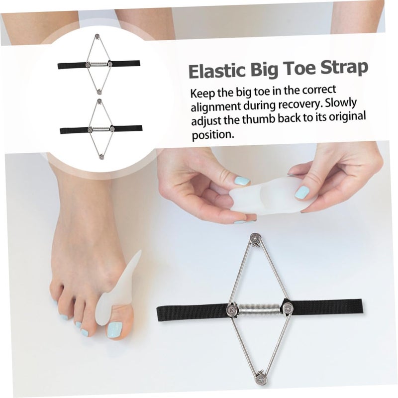 Hallux Valgus Corrector Band 2 Pack Elastic Foot Strap Bunion Relief Straightener - Image 4