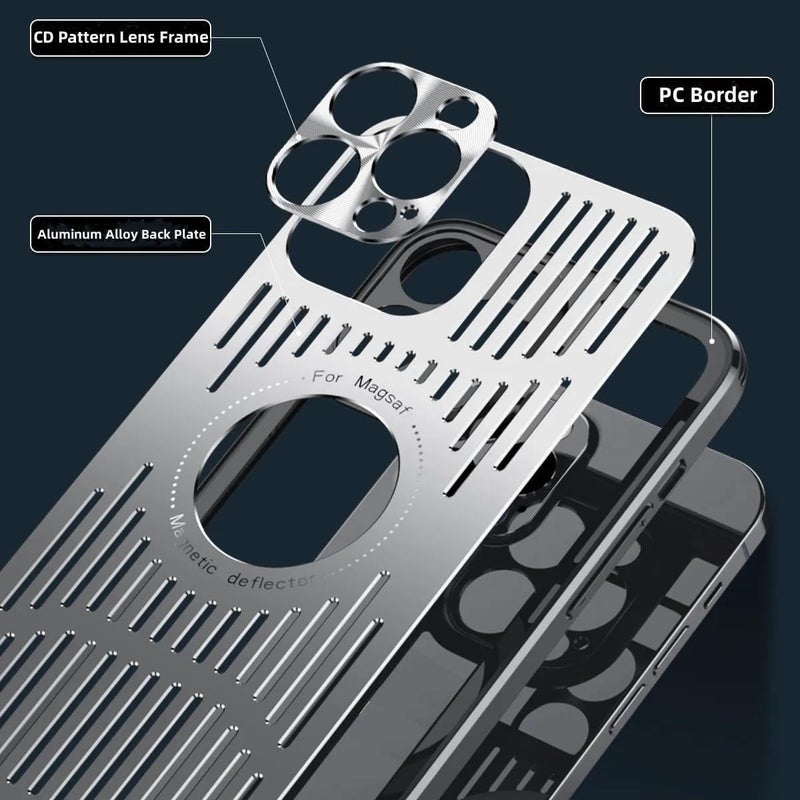 KASTWAVE Case For Iphone 16 Pro, New Full Cover Metal Bumper Frame Slim Hard Case Cover For Iphone16Pro, Support For Wireless Charging, Metal Bezel Armor Protective Minimal Case Silver - Image 5