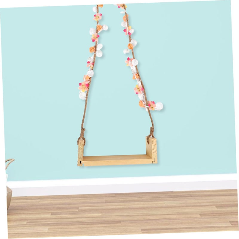 Wooden Swing Photography Prop for Newborns Nursery Aesthetic Design - Image 5