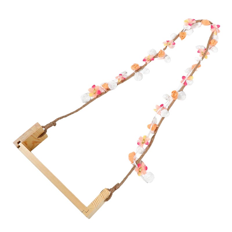 Wooden Swing Photography Prop for Newborns Nursery Aesthetic Design - Image 2