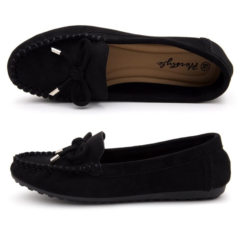 Herstyle Loafers for Women â€“ Slip-On Business Flats Shoes | Dressy Casual Walking Flats with Memory Foam Insole | Lightweight & Comfortable Moccasins for Office & Travel, 2024Black, Size 11.0, Canal - Image 5