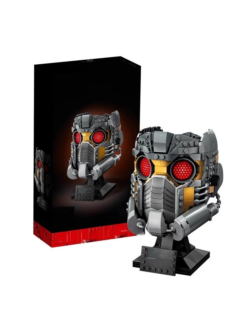 Star-Lord mask helmet model assembled small particles building block toys, creative building block model for children and Marvel fans  - Image 3