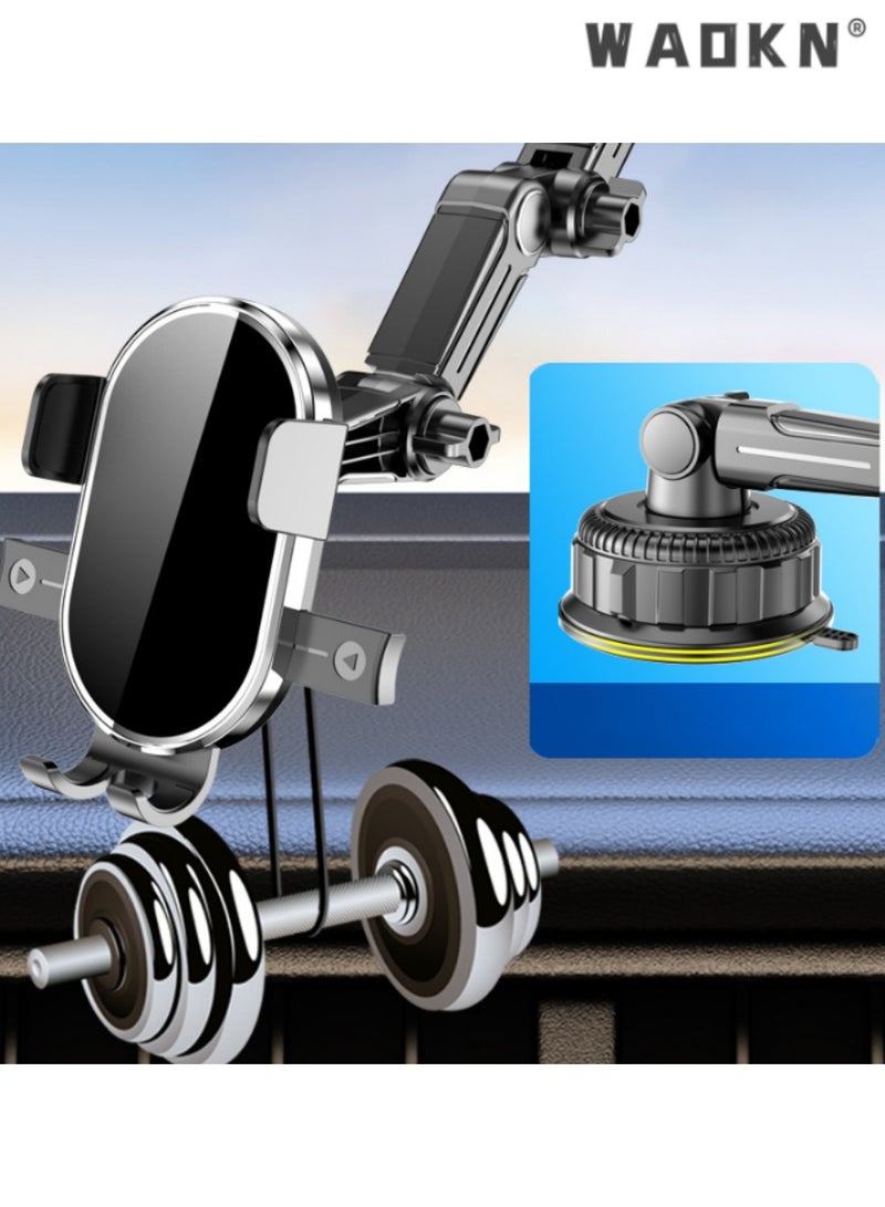 WAOKN Universal Suction Cup Car Phone Mount, Anti-Shake Dashboard Windshield Holder, Secure and Stable Support for Smartphones, Ideal for Navigation, Enhances Driving Safety, Durable Design - Image 4