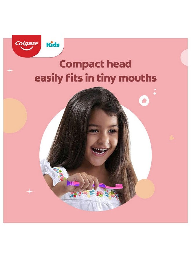 كولجيت فرشاة أسنان كولجيت باربي اليدوية للأطفال، ناعمة للغاية مع منظف للسان، مثالية للأطفال من سن 5 سنوات فما فوق، متعددة الألوان (عبوة كومبو عرض 3 قطع) - Image 3