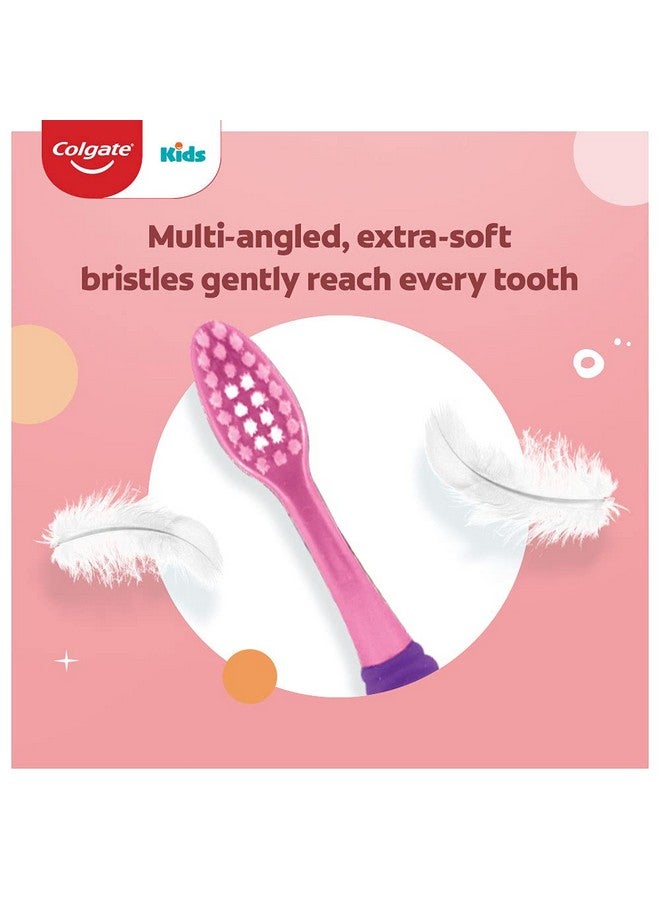 كولجيت فرشاة أسنان كولجيت باربي اليدوية للأطفال، ناعمة للغاية مع منظف للسان، مثالية للأطفال من سن 5 سنوات فما فوق، متعددة الألوان (عبوة كومبو عرض 3 قطع) - Image 4