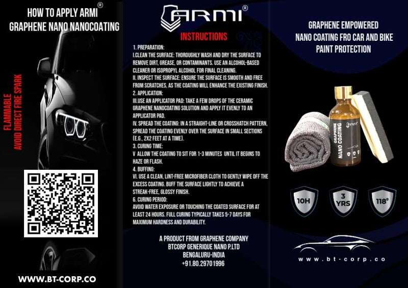 ARMI Graphene Ceramic Coating For Cars Paint Protection (50 Ml) - Graphene And Sio2 Infused - Graphene Ceramic Coating With 3 Years Durability [professional or DIY], Black - Image 5