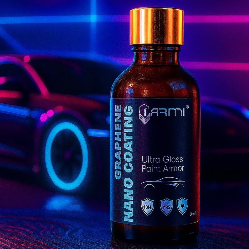 ARMI Graphene Ceramic Coating For Cars Paint Protection (50 Ml) - Graphene And Sio2 Infused - Graphene Ceramic Coating With 3 Years Durability [professional or DIY], Black - Image 1