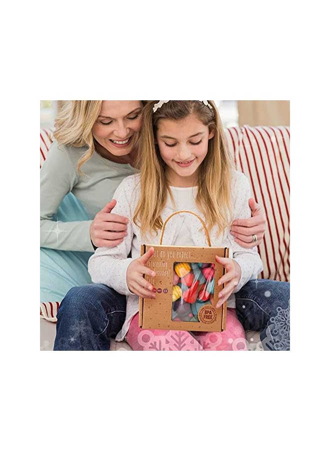 PROMASS PCS Loose Parts Materials Wooden Rainbow Toy Building Sets Building Blocks,Montessori Sorting & Stacking Art Toys, Preschool Toys Learning Educational Shape Sorting with 7 Shapes, 27 Color - Image 5