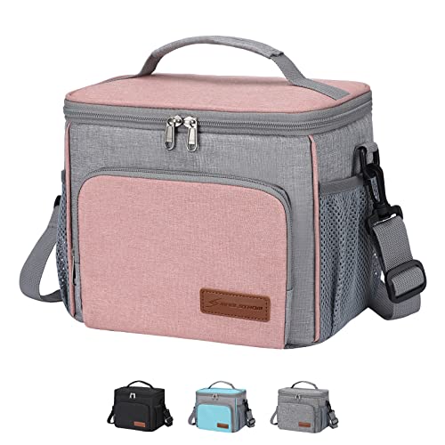 Maelstrom Lunch Box for MenInsulated Lunch Bag WomenMenLeakproof Lunch Cooler BagLunch Tote Bag8LPink