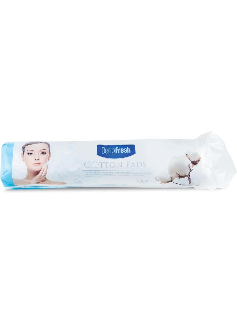 Deep Fresh Makeup Removing Cotton Pads 100-Pieces - Image 1