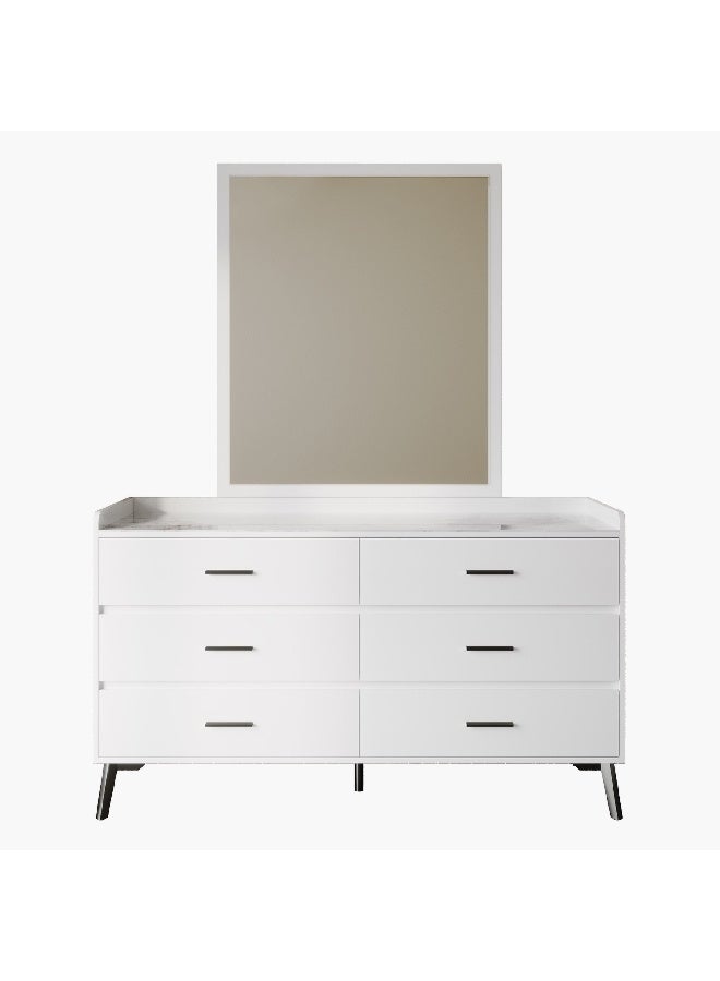 Home Box Marwell 6-Drawer Sintered Stone Top Master Dresser 45 x 80 x 138 cm - Image 4