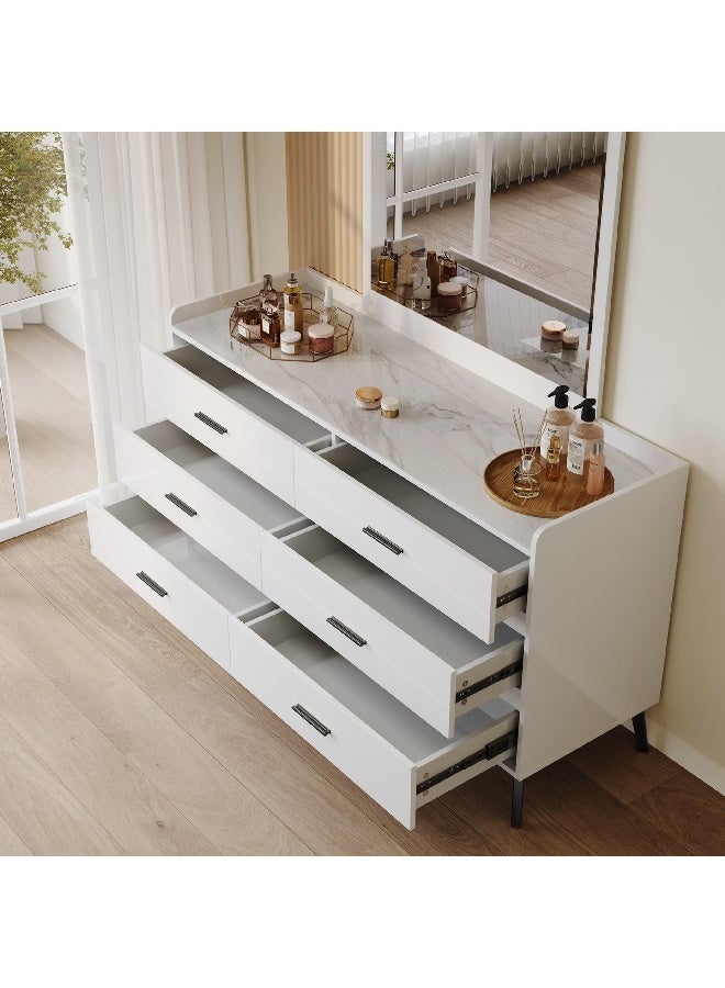 Home Box Marwell 6-Drawer Sintered Stone Top Master Dresser 45 x 80 x 138 cm - Image 2