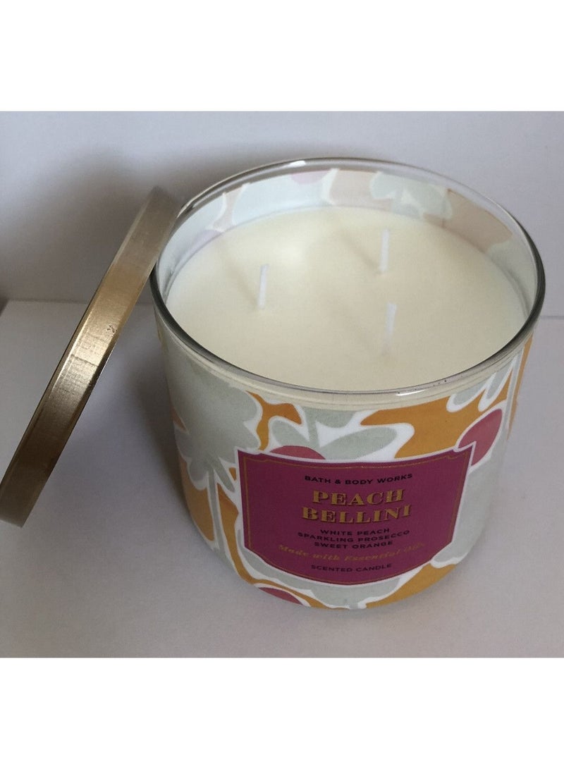 باث آند بودي وركس Peach Bellini 3-Wick Candle 411g - Image 2