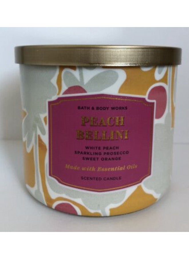 باث آند بودي وركس Peach Bellini 3-Wick Candle 411g - Image 1