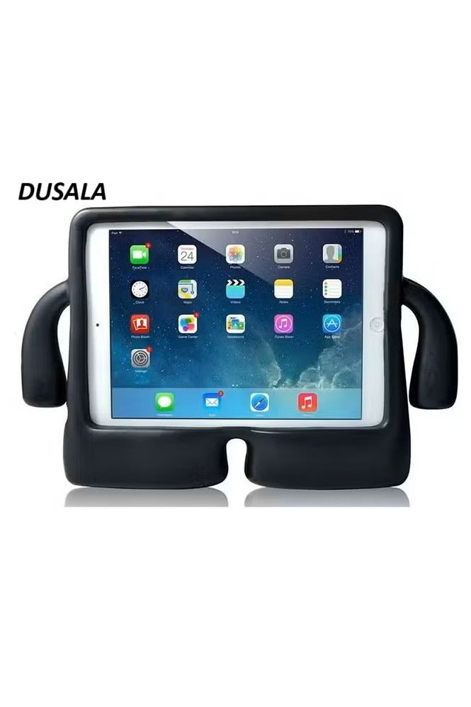 DUSALA Kids Shock‑Proof EVA Case with Handle & Stand for iPad Air 4/5 10.9 2020 2022 Bright Durable Cover(Black)