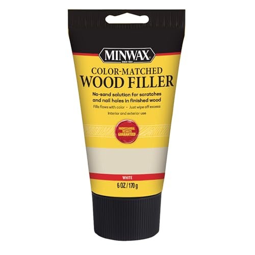 Minwax Color-Matched Wood Filler, White, 6 oz - Image 1