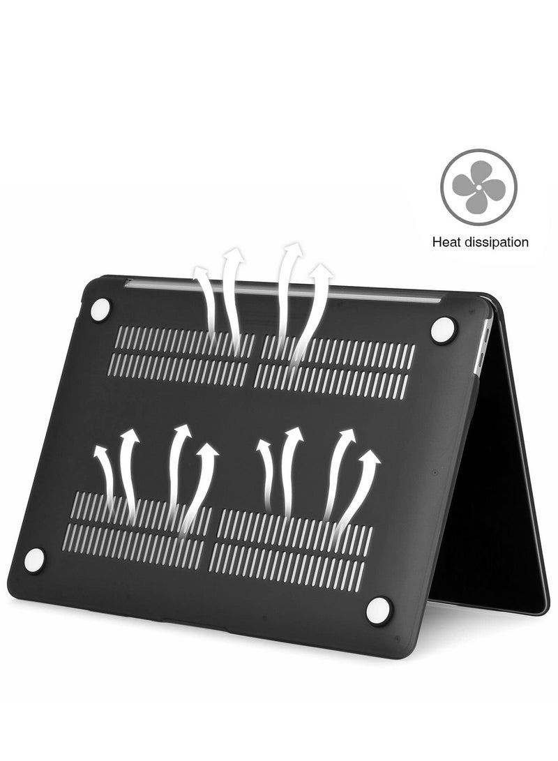 Compatible with MacBook Air 13 Inch Case 2022 2021-2018 M1 A2337 A2179 A1932 with Retina Display Plastic Hard Shell Case (Matte Black) - Image 4