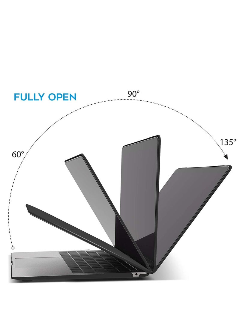 Compatible with MacBook Air 13 Inch Case 2022 2021-2018 M1 A2337 A2179 A1932 with Retina Display Plastic Hard Shell Case (Matte Black) - Image 5