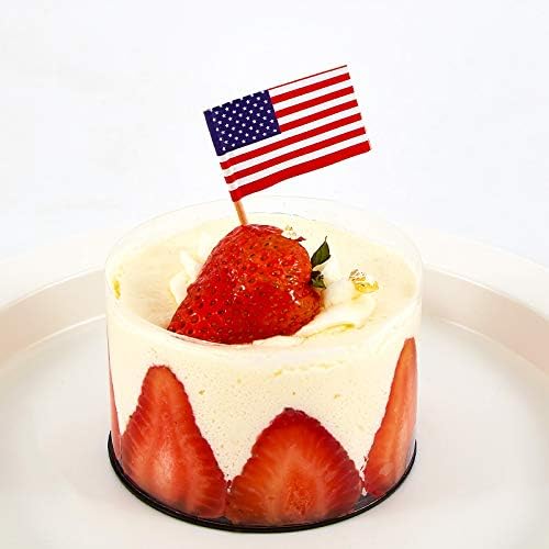JAVD CYPS 100 Pcs USA American Flag US Toothpick Flags, Small Mini Stick Cupcake Toppers US Flags,4th of July,Veterans Day,Country Picks Party Decoration Celebration Cocktail Food Bar Cake Flags - Image 5