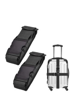 HomarKet 2 Pack Adjustable Luggage Straps,TSA Approved Travel Belt Wide Luggage Secure Belt for Suitcase Luggage Accessories to Secure Bag Cargo Safe Quick-Release  - Image 1