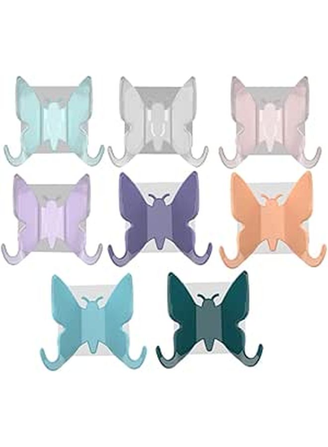8 Pcs Random Design Suction Cup Hooks Wall Hangers for Bathroom Kitchen Storage - Image 1