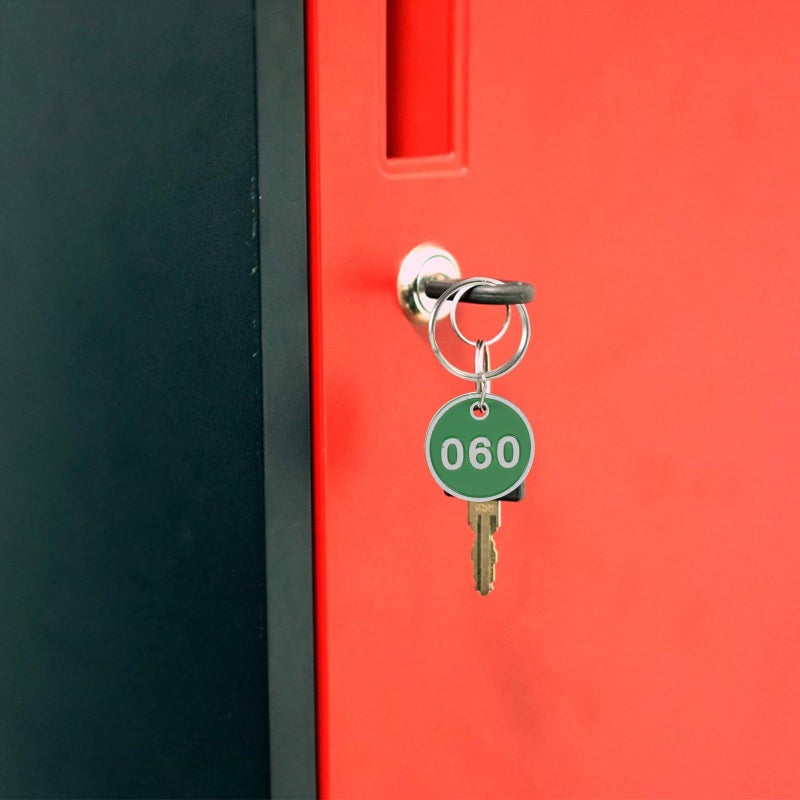 100pcs Green Aluminum Numbered Key Tags With Rings Sauna Locker Storage - Image 5