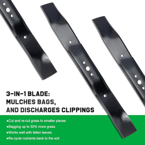 Grasscool 406712 532406712 Mower Mulching Blade for Craftsman Husqvarna 21 inch Deck Push Walk Behind Lawnmower Replace 165833 175064 189028 532189028(2Pack) - Image 3