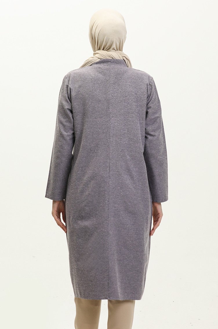 Sefa Merve Zippered Coat 6109-02 Lilac - Image 5