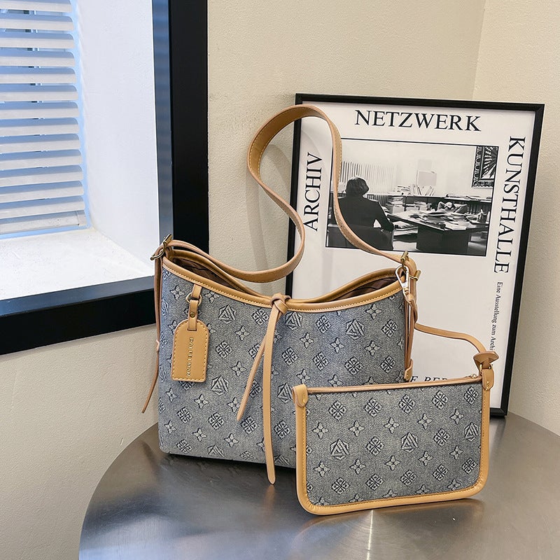 Women'S Bag High-End Large-Capacity Printed Shoulder Bag All-Match Portable Tote Bag Trendy Tote Bag - Image 4