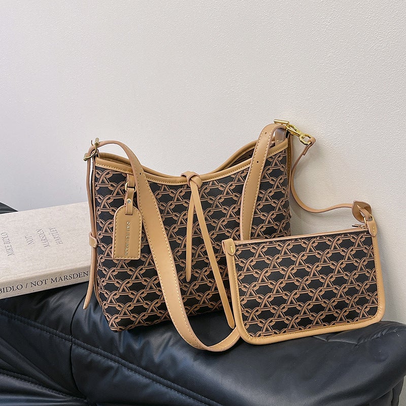 Women'S Bag High-End Large-Capacity Printed Shoulder Bag All-Match Portable Tote Bag Trendy Tote Bag - Image 3
