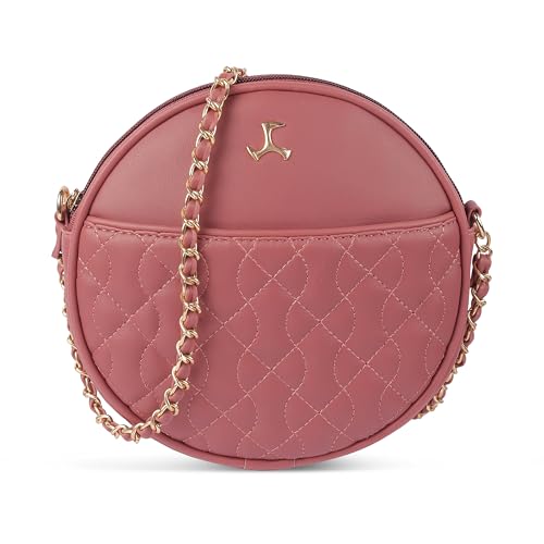 Mochi Women Peach Trendy Faux Leather Compact Sling Bag (66-324) - Image 1