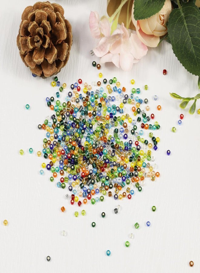 KERGAEN Size 3mm Glass Seed Beads About 6800pcs in Storage Box, 8/0 Small Craft Seed Beads for Bracelet,Earring,Jewelry Making (280Pcs Per Color, 24 Colors) - Image 3