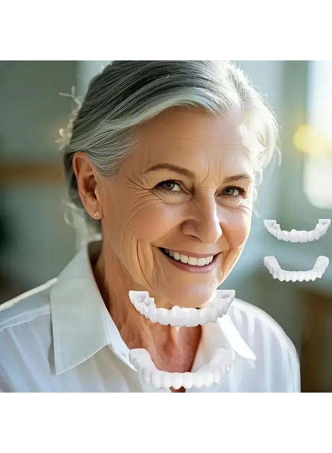 Soft Adjustable White Denture Veneer Set For Beautiful Smile - Image 5