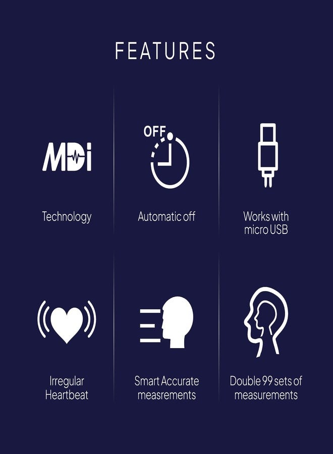 OTICA Fully Automatic Digital Arm Blood Pressure Monitor With MDI Technology For Most Accurate Measurement (With USB Cable), Multicolour - Image 5