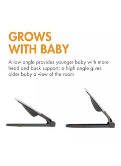 BOON Slant Portable Baby Bouncer - Gray  - Image 2