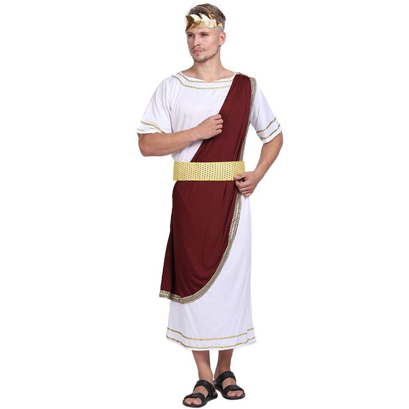 EraSpooky Ancient Greek Men Roman Toga Caesar Party Fancy Dress Costume PlusSize