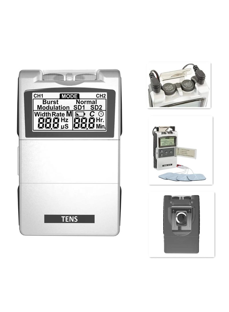 tens Dual Channel TENS Machine for Pain Relief and Muscle Stimulator with 4 Pain Relief Pads and Pain Management Therapy - Image 4