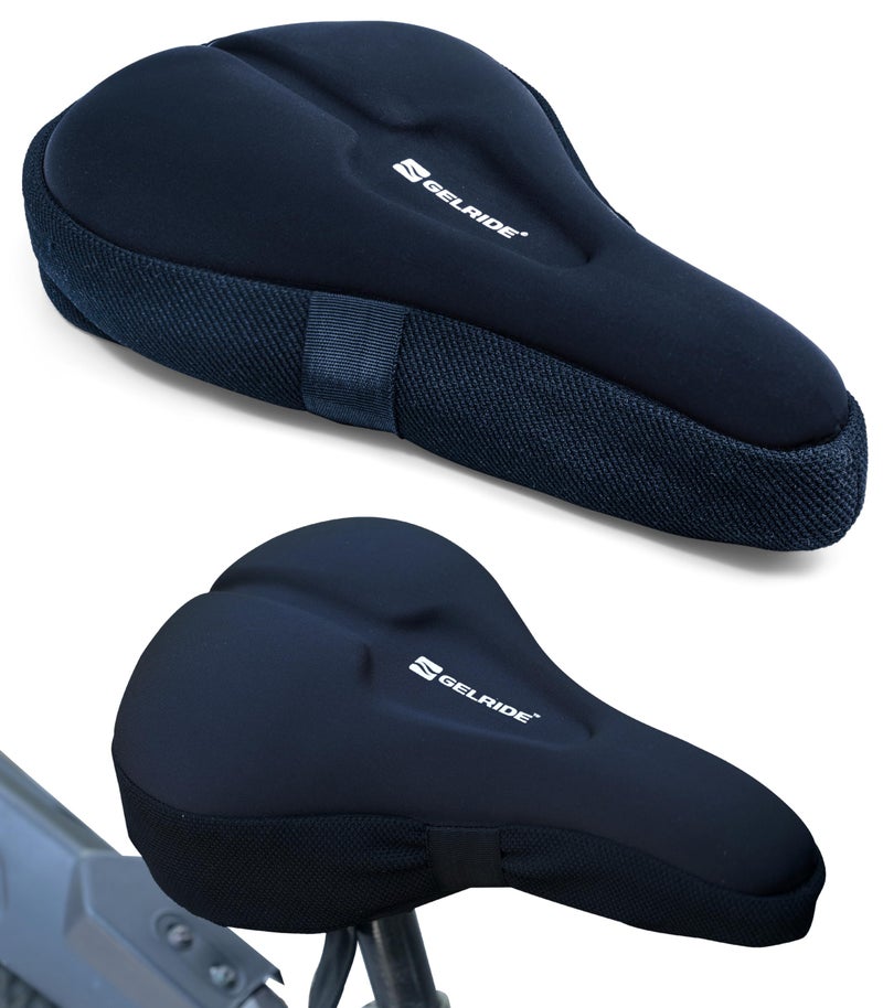 GELRIDE Advanced Gel Bicycle Saddle Seat Cushion Cover for Indoor Outdoor Cycling, Exercise Cycle - Soft and Washable, 100% Gel Material, Made in India (Advanced) - Image 2