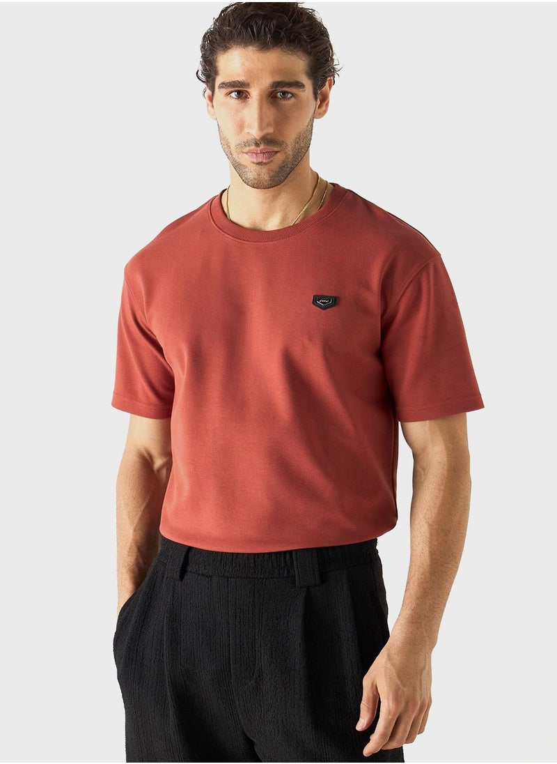 Iconic - Graphic Print Crew Neck T-Shirt - Image 1