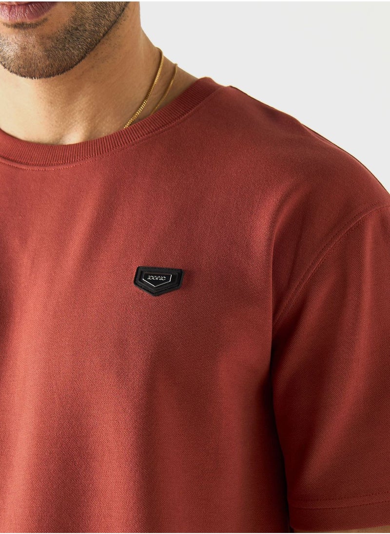 Iconic - Graphic Print Crew Neck T-Shirt - Image 1