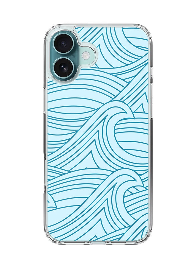Stylizedd For iPhone 16 Plus Case [Compatible with MagSafe] Slim Magnetic cover Clear Phone Case - Rough Seas FP - Image 1