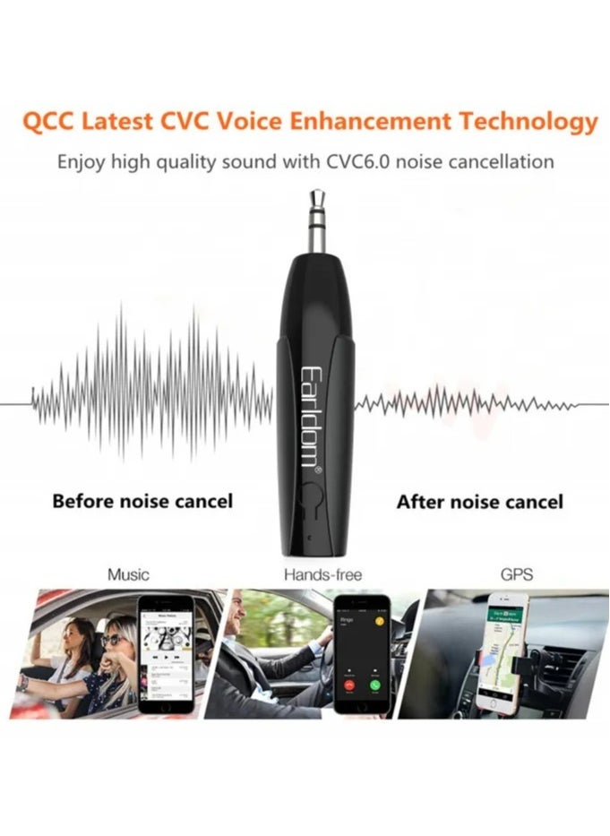 Generic - NEW Bluetooth 5.0 Receiver Portable Wireless Audio Car Kit – A2DP, Built-In Microphone, Dual Link, 3.5mm Jack - Image 1