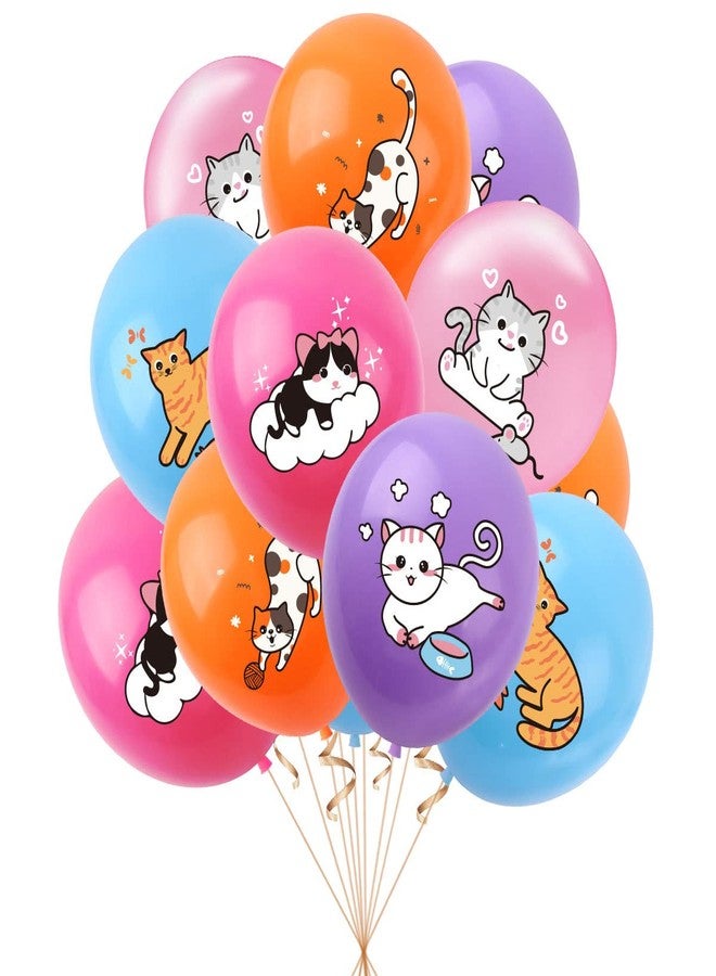 OULUN Cat Birthday Party Decoration Set, Cute Cat Party Supplies for Kids Who Love Meowing Cats, Cat-Themed Party Gift Decoration Set - Image 4